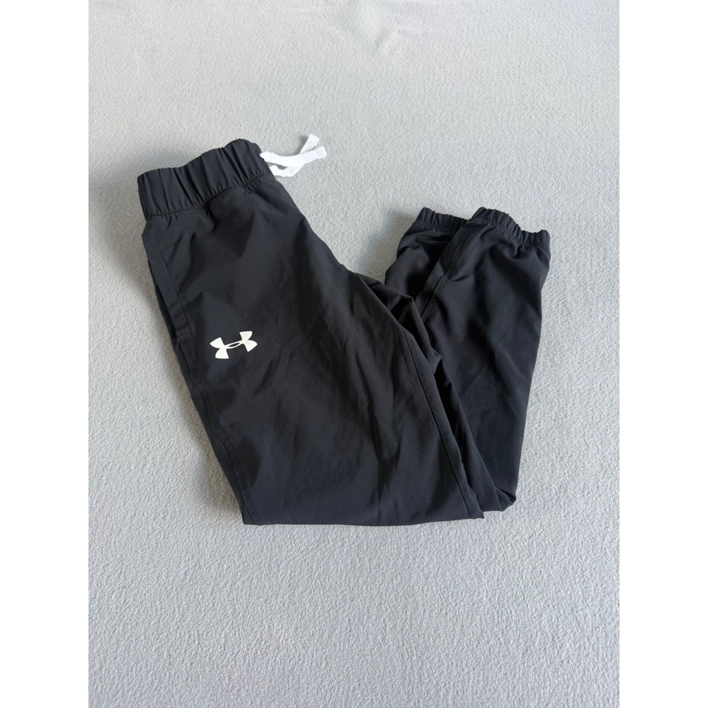 Under Armour Boys / Girls Black Track Pants Joggers YSM Small